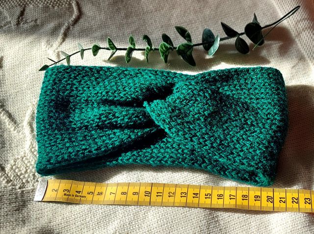 Fascia per capelli in maglia ai ferri