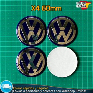 X4 Emblemas Volkswagen 60mm Pegatinas Tapacubos
