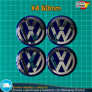 X4 Emblemas Volkswagen 60mm Pegatinas Tapacubos