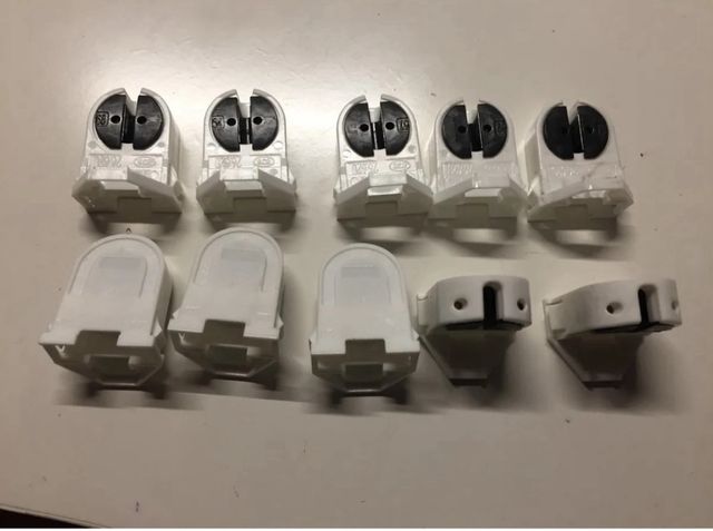 Portalampade per neon o led attacco T5 10 pezzi