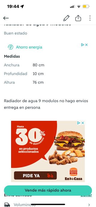 radiador de agua 9 modulos