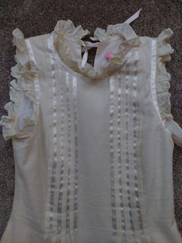 Vestido plumeti vainilla holy preppy 