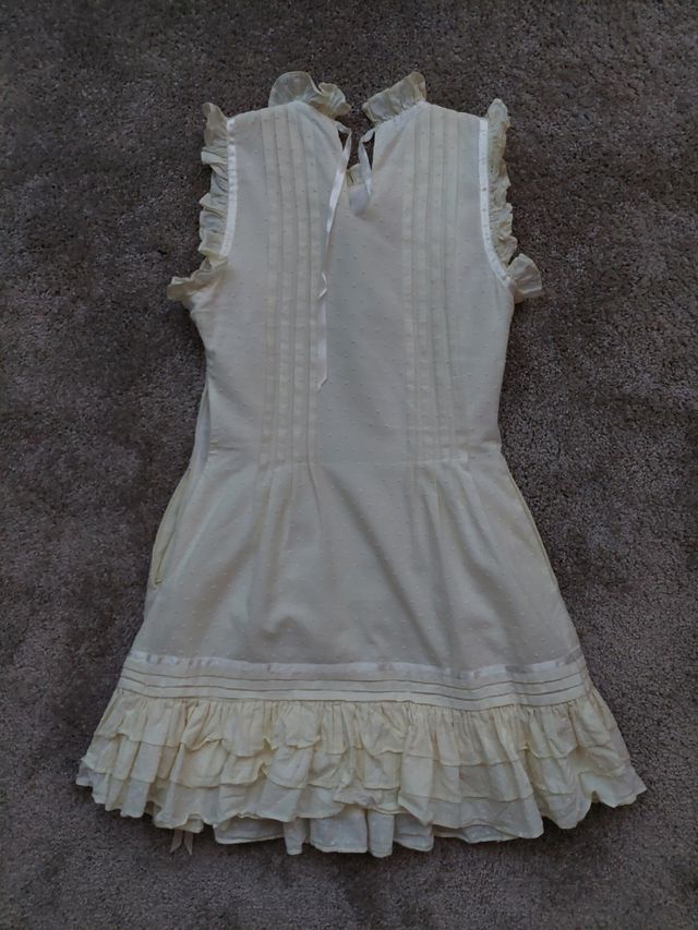 Vestido plumeti vainilla holy preppy 