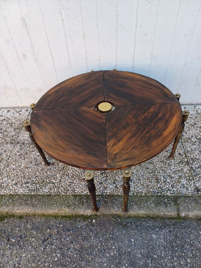 🤩🌎TAVOLINO VINTAGE SMONTABILE IN 4PEZZI 😸💝