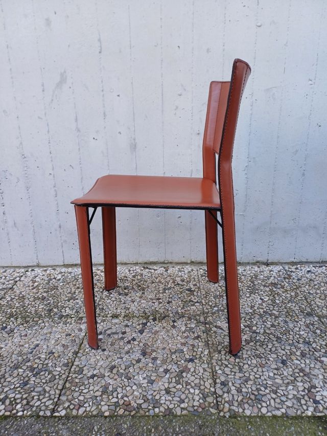 😵‍💫🤠3 SEDIE DESIGN  IN CUOIO💀🙈