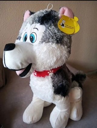 Peluche perro Husky Nuevo con etiqueta