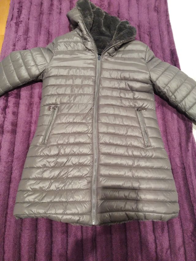 Abrigo Reversible gris, talla S