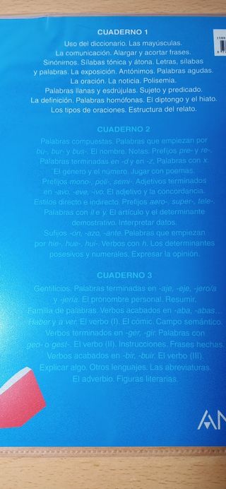 Lote (8) cuadernos de actividades -lengua-anaya