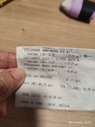 Bote de pintura añil de 4L