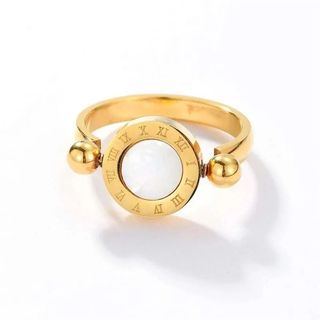 Anillo giratorio de Titanio en dorado