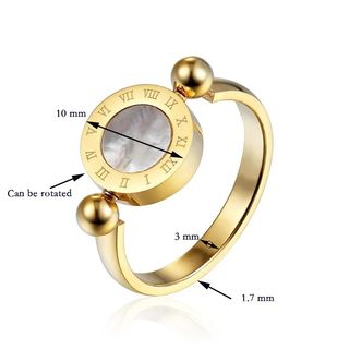 Anillo giratorio de Titanio en dorado