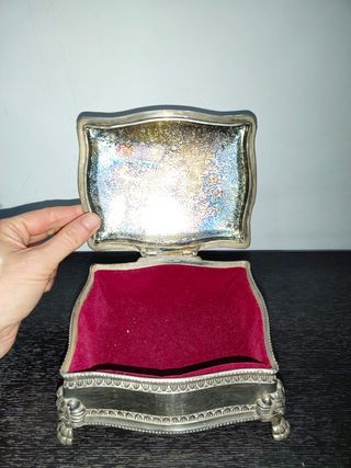 Antiguo joyero caja joyas inglés patas león