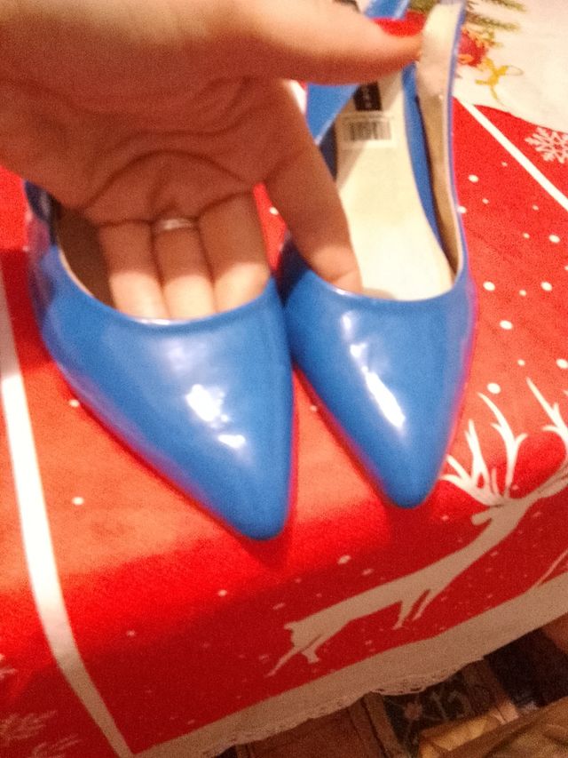 Tacones azul para fiestas