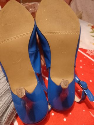 Tacones azul para fiestas 
