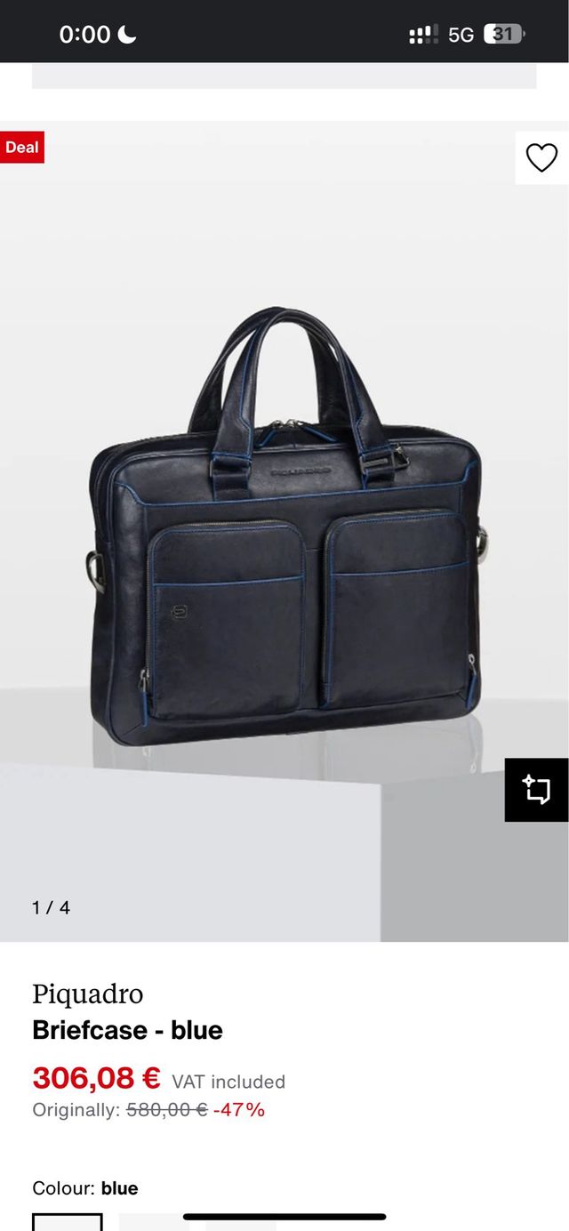 Maletín cuero Piquadro NUEVO