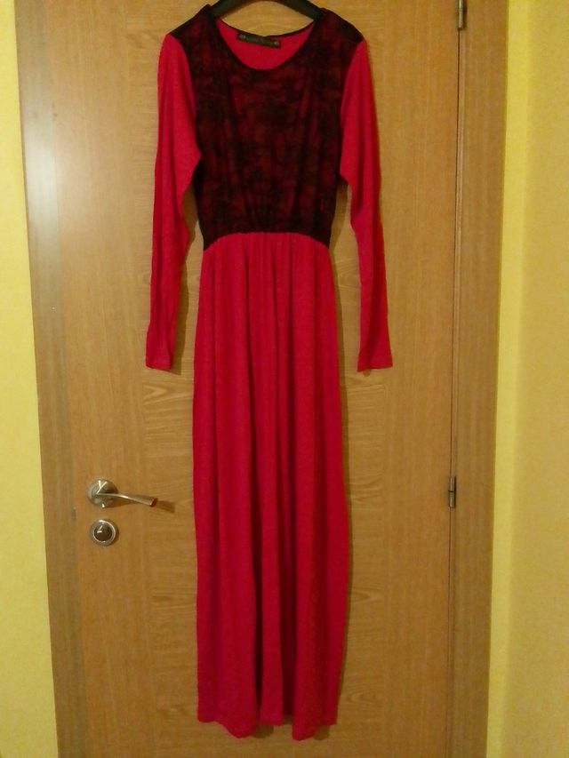 Vestido de fiesta rosa fucsia