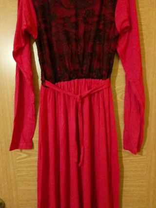 Vestido de fiesta rosa fucsia 