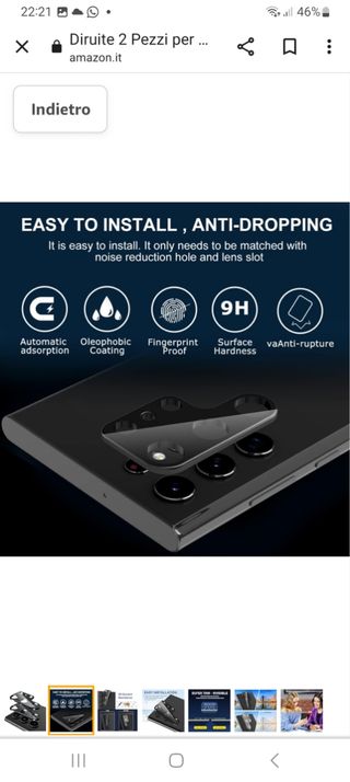 Pellicola protettiva prr fotocamera Sams