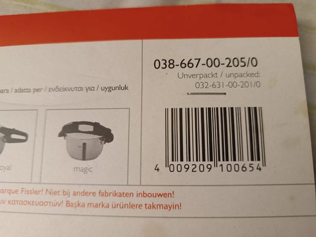Goma de olla fissler nueva