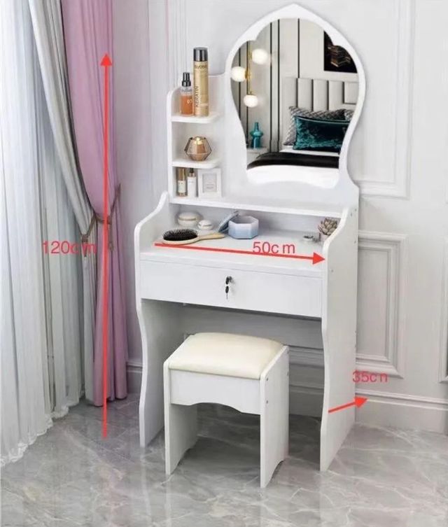 Postazione trucco toeletta specchio sgabello camer