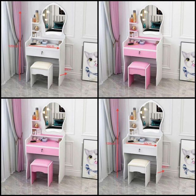 Postazione trucco toeletta specchio sgabello camer