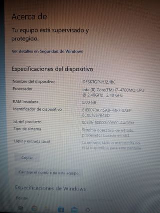 Portátil Toshiba i7 Satellite L50