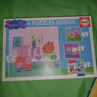 Lote peppa pig libro y puzzle pepa pig