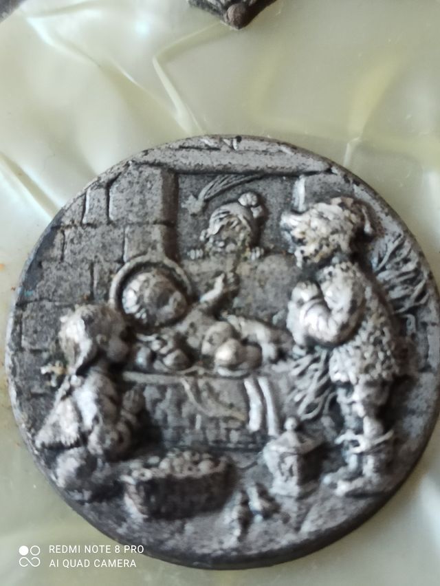 Medallón de plata y nacar