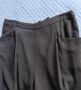 Falda pantalón color marrón talla 38