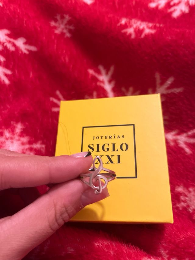 anillo plata clave de sol