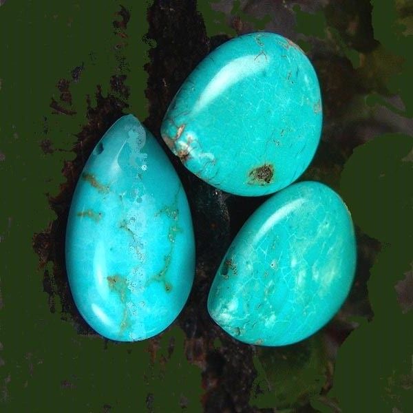 TURQUESA auténtica NATURAL EGIPCIA 30x22 mm