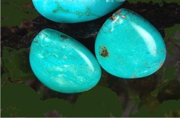 TURQUESA auténtica NATURAL EGIPCIA 30x22 mm