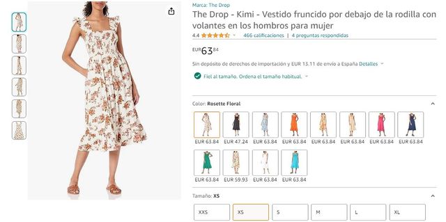 Vestido flores, fruncidos y volantes