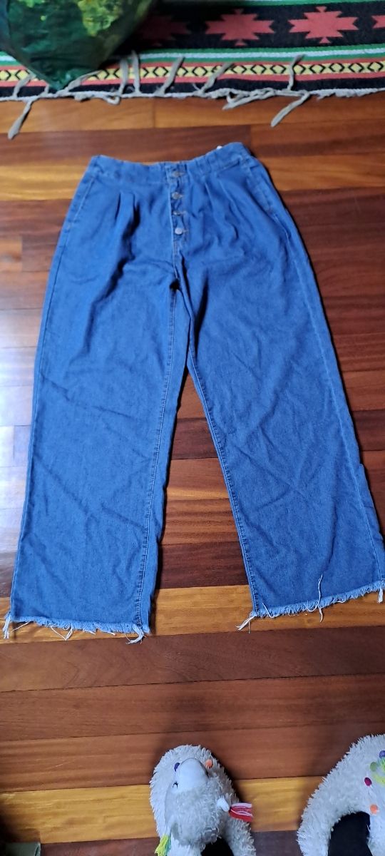 Pantaloni larghi a vita alta XL