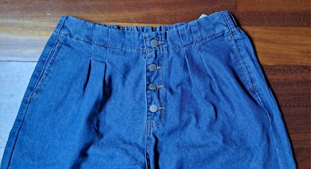 Pantaloni larghi a vita alta XL