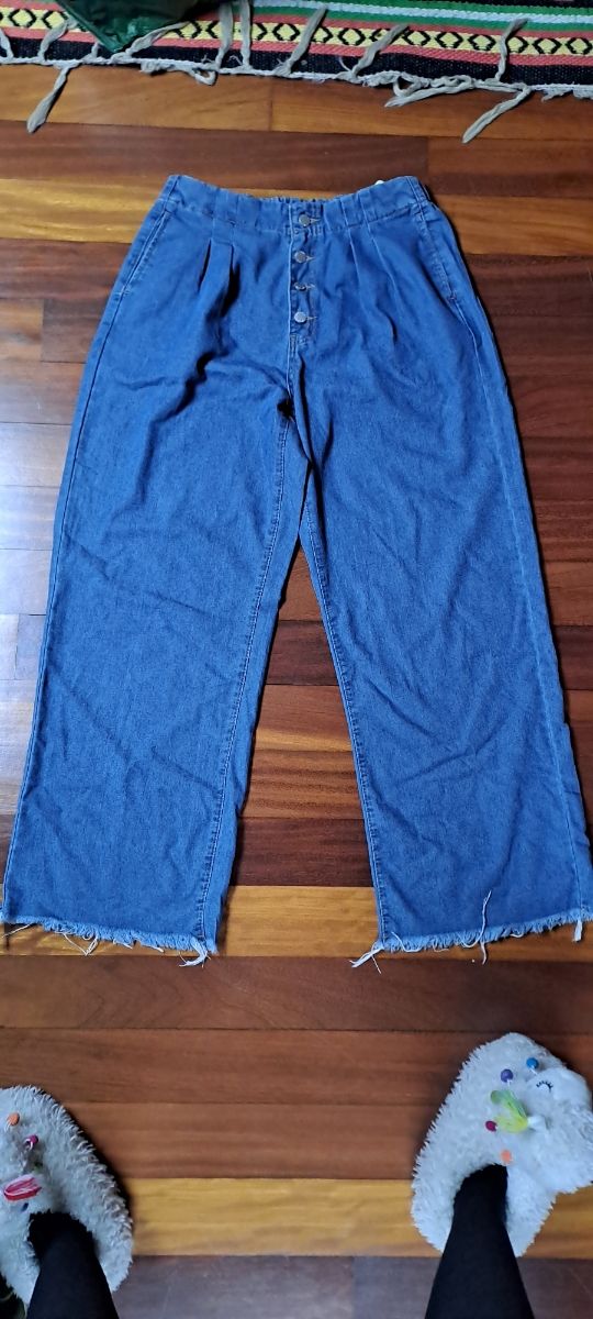 Pantaloni larghi a vita alta XL
