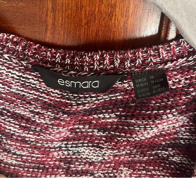 Cárdigan largo estampado étnico talla 40/42.