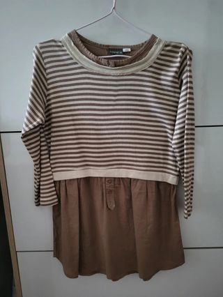 jersey a rayas estilo camisa dentro