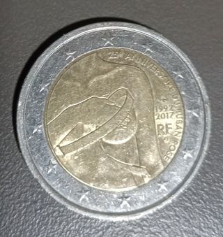MONEDA DE 2 EUROS DEL 25 ANIVERSARIO DE RUAN ROSE 