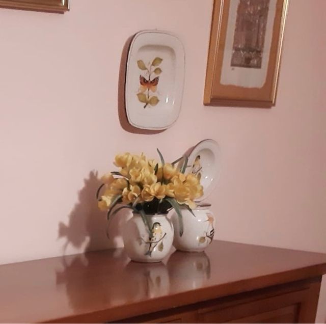 Set 2 piatti e 2 ciotole da arredamento