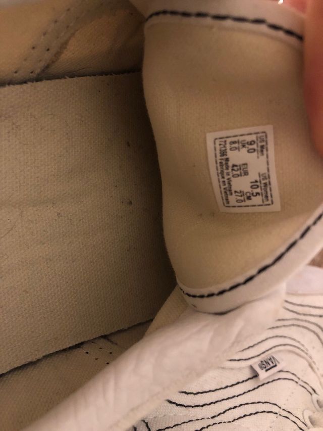 Zapatillas Vans 42 blancas