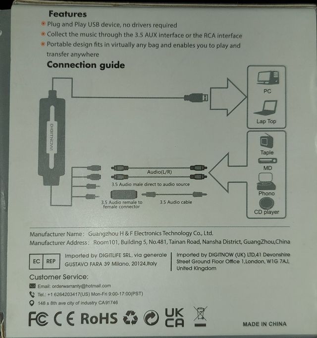 Capturados de sonido usb