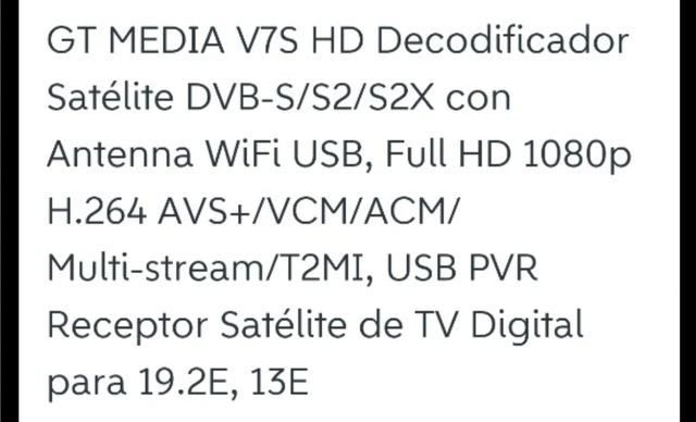 Decodificador GTMEDIA v7s FullHD Wifi
