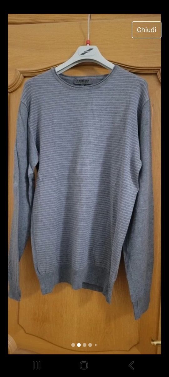 Pullover grigio a righe Cranberry tg.L