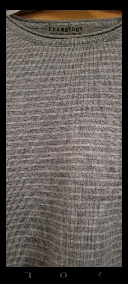 Pullover grigio a righe Cranberry tg.L