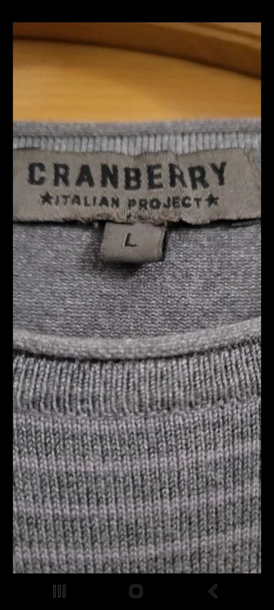 Pullover grigio a righe Cranberry tg.L