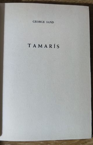 Libro - Tamaris (1984) George Sand