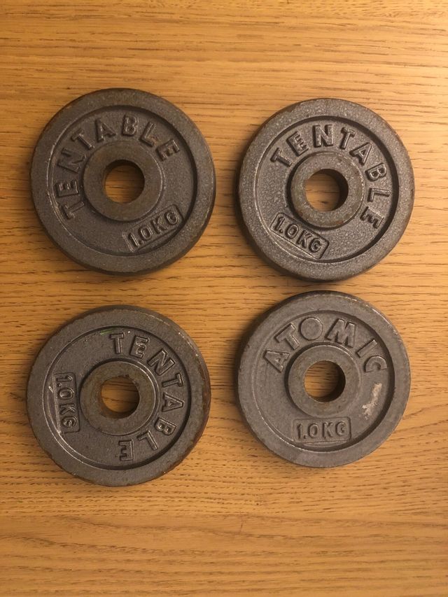 Pesi tentabili di 1 kg.