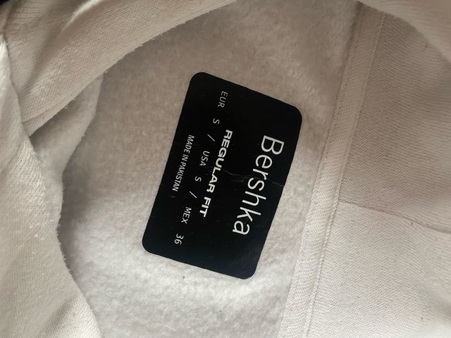 Sudadera con Capucha blanca Bershka