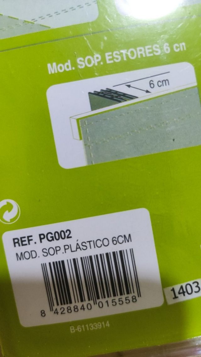 Soporte para estores 6cm